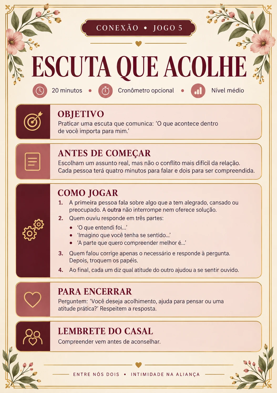 Conexão — jogo 5: Escuta que acolhe