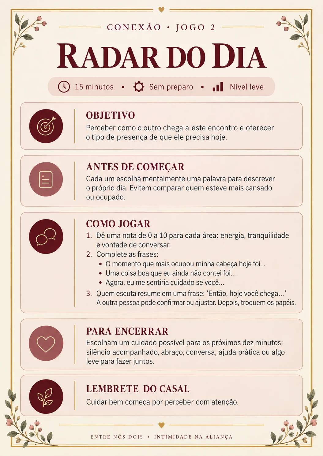 Conexão — jogo 2: Radar do dia